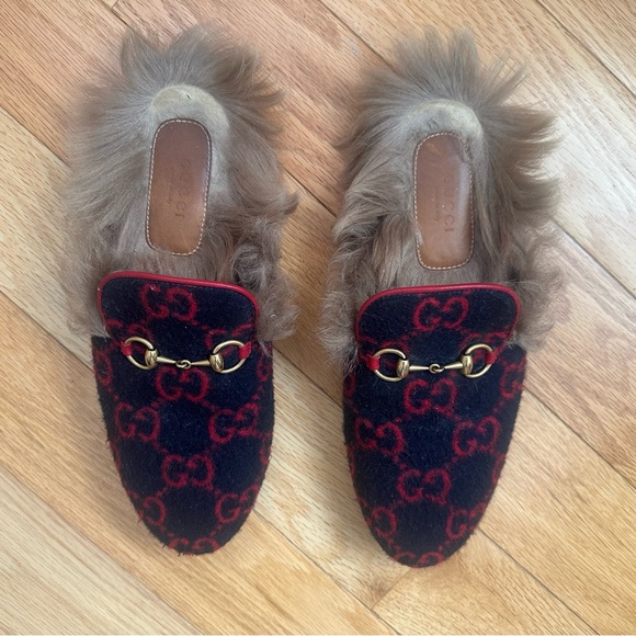 GUCCI Horsebit Princetown Slippers 7 1/2 - Picture 1 of 7